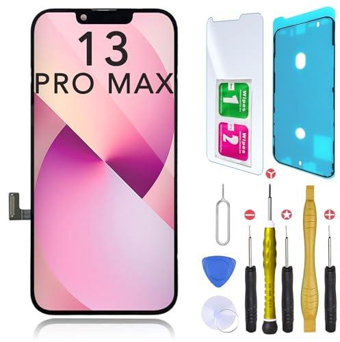 CINQ TEQ Ecran incell Remplacement pour iPhone 13 Pro Max +Joint ecran, Verre trempe +Kit