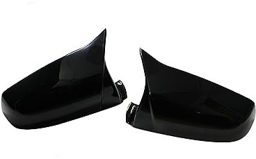 Carbon Fiber Schwarz Seite Flügel Rückspiegel Abdeckung Kappe Für 5 6 7 Serie E60 E61 E63 E64 F01 F02-F04 F06 F07 F10 F11 F12 F13 2008-2015 Spiegelkappen Seitenspiegel Abdeckkappen(Black One Pair)