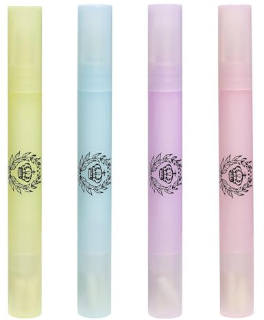 Wonvify Nagellack Korrekturstift Set, 4Pcs Nail-Art-Korrekturstift，Korrekturstift für Nagellack, Nagellack Korrekturstift mit 9 Austauschbaren Ersatzspitzen für ein Sauberes Ergebnis