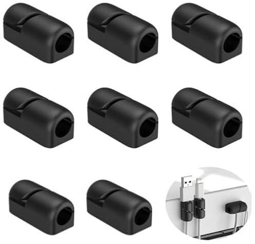 COZERI 8 Stück Kabelhalter Selbstklebend,cable organizer,kabelklammer,kabelklemmen wand,Kabelmanagement zur Kabelführung im Haushalt und Büro
