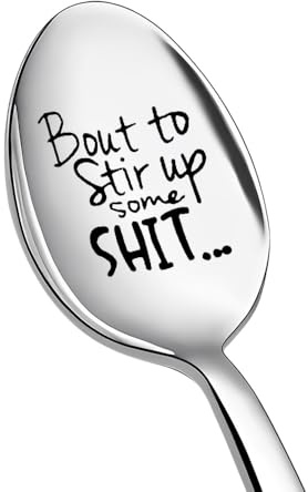 Funny Coffee Tea Spoon Gifts for Best Friend Friendship Birthday Gifts for Girlfriend Boyfriend Anniversary Joke Gifts for Son Daughter Spoon Gift for Bestie Coffee Tea Lover Gifts for Women Men
