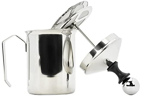 KICHOUSE Mousseur à Lait Manuel Portatif Pour Lait Et Café Design Simple Et Pratique