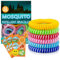 12 Pezzi Antizanzara Bracciali, 18 Pezzi Adesivi Per Zanzare Repellente, Repellente per Insetti Naturale puro per adulti e bambini, per Attività all'aperto e Viaggi
