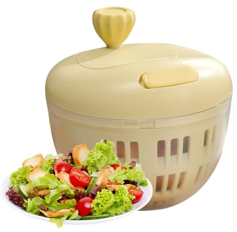 Generisch Centrifuga per insalata | 800 ML contenitore per il lavaggio – Base antiscivolo per lavare la frutta con inserto filtro per preparare in cucina e picnic, campeggio