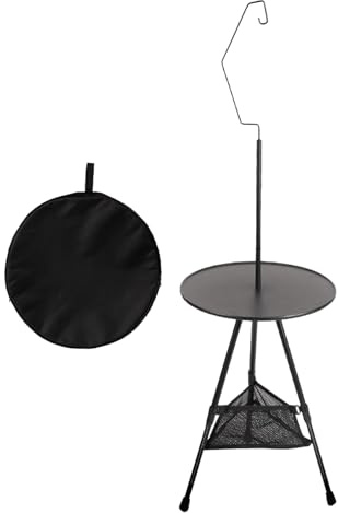Generico Mesa de camping plegable – Mesa ligera plegable para exteriores | Comodidad de comedor con bolsa de transporte para picnic, senderismo, playa