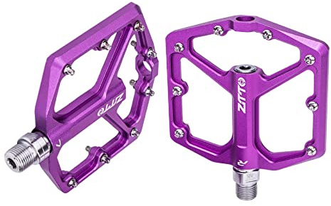 MTB Fahrradpedale 9/16 Leicht Abgedichtetes Lager Flaches Pedal Lila