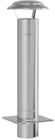 vidaXL Kaminverlängerung Silber 25 x 25 x 82 cm Edelstahl