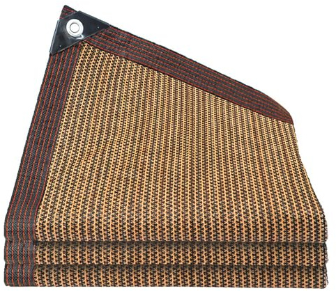 Tenda da Sole Privacy con Occhielli 6x8m, Tenda a Vela Parasole, Rete Ombreggiante Resistente ai Raggi UV, Tessuto Protezione Solare, per Copertura da Serra, Pollaio, Posto, Auto