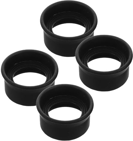 Didiseaon Lot de 4 Cache-Oculaires en Caoutchouc Souple pour Microscope et Jumelles Protections D’Oculaire Antireflet Épaisseur 9 Millimètres Accessoires Optiques pour Usage