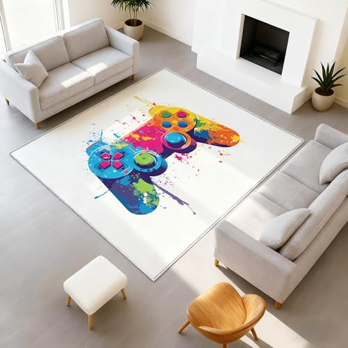 Generisk köksmatta, streetwear, gaming, kort lugg, färgstänk, graffiti, halkfritt underlag, mattor, styrenhet, lättskött, 60 x 90 cm, entré, dörrmatta