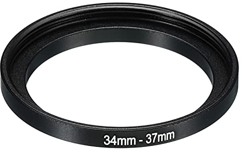 PATIKIL 34mm-37mm Metallo Passo Superiore oring Camera Lenti Filtro Adattatore oring Alluminio Filtro Adattatore oring per Fotocamera Paraluce Nero