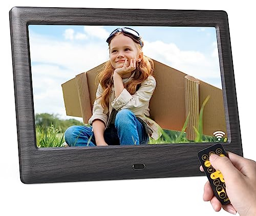 7 Zoll Digitale Bilderrahmen Kodak, Elektronischer Fotorahmen, IPS-Bildschirm, Foto/Musik/Video Player/Kalender/Alarm, Unterstützung USB Oder SD Karte, Automatisch Drehende, mit Fernbedienung