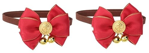minkissy 2stücke Bow-Knot Für Hunde Und Mit Glocke Stilvolle Und Bequeme -nackenaccessoires Vintage Für Und Sportliche Aktivitäten