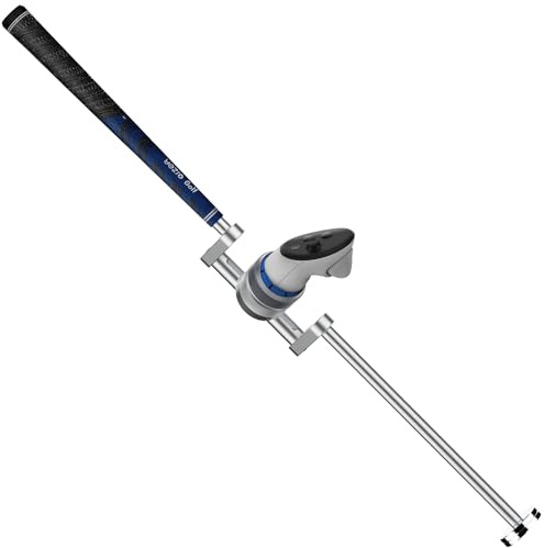 YEZRO 66 cm golfklubbsfäste för Meta Quest 3 – justerbart viktat golfklubbshandtag tillbehör kompatibelt med Oculus Quest 3/2 och Pro, realistiskt grepp 90 grader (höger och vänster) (66 cm)