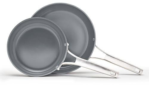 Calphalon® Premier Ceramic Nonstick 8 and 10 Frying Pan Set, Mushroom Grey