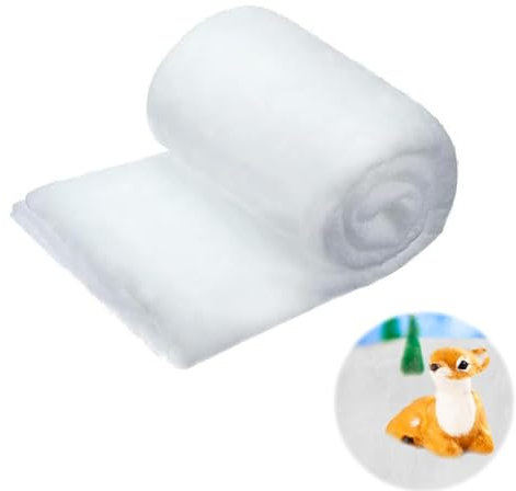 Schneematte für Weihnachtsdeko - 150*40cm Kunstschnee Deko zum Dekorieren und Basteln, Watte Deko Weihnachten Schneedecke Deko Set Künstliche Schneematte für Weihnachtsdorf Hintergrund Dekorationen