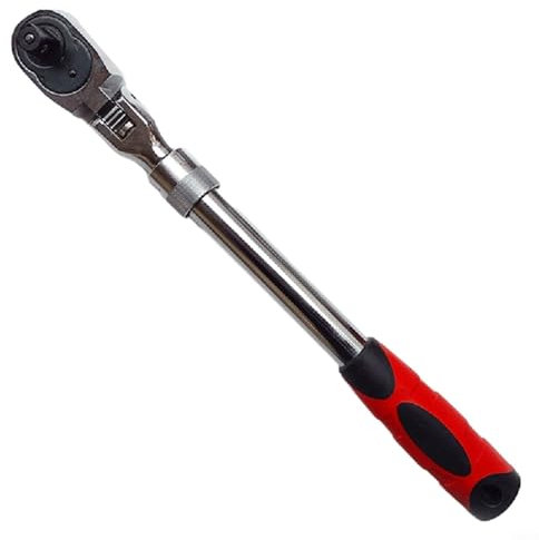 FUANA Reversible Soft Grip Ratchet,Ratchet Wrench Set,1/4,3/8, 1/2 Inch Socket Wrench Handle180 Degree Swivel Reversible Ratchet Quick Release Socket Wrench(12.5mm)