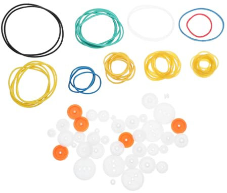 BUGUUYO Riemenscheiben Robustem Gummiband Und Leiser Kunststoffrolle Präzise Modellbau-zubehör Einfach Installierbar Verschleißfest Vielseitig Einsetzbar Für Heimwerkervorhaben Und Wissens