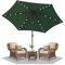Daromigo Parasol - Diamètre : 270/350 cm - Avec manivelle - Parasol de jardin déporté - Protection solaire UV 50+ - Parasol à manivelle imperméable pour jardin, balcon, sans support, vert avec LED,