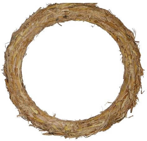 VOSTEEN 5x Strohkranzrohling 20cm/Ø3 braun - Blumenkranz boho leicht und stabil - Kränze aus Naturmaterialien Grabgesteck deko