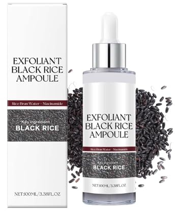 Peel Shot Glow Ampoule de Riz, Ampoule Exfoliante Douce au Riz Blanc et Noir pour Visage et Corps, Gommage Peeling Éclaircissant, Nettoyage Profond des Pores et Points Noirs (Riz blanc, 100ml)