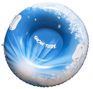 Luge gonflable pour adulte avec poignées - Jouet de neige épais haute performance pour activités d'hiver de plein air (bleu, 80 cm)