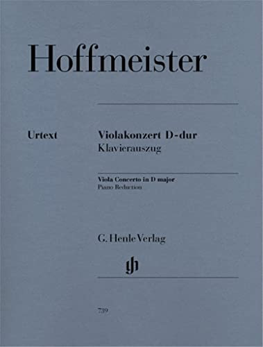 Violakonzert D-dur; Klavierauszug: Instrumentation: Viola and Piano, Viola Concertos (G. Henle Urtext-Ausgabe)
