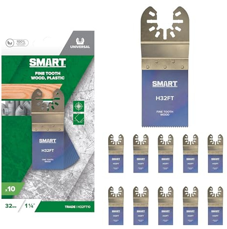 Smart H63FT10 Trade 63mm Fine Tooth Multi-Tool Saw Blades - Pack of 10