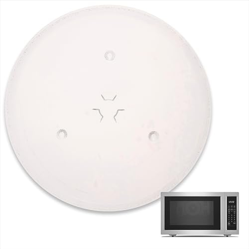 IMPRESA 11.25-Inch Microwave Glass Plate Replacement - Compatible with GE & Samsung Microwaves - Clear Round Glass Turntable Tray - Microwave Plate Replacement