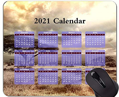Yanteng Mouse Pad 2021 Kalender, Savannah National Park, Afrika Mouse Pad Mat