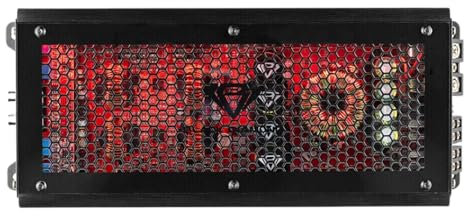 Black Diamond DIA-K4X 4-Channel Class D Car Amplifier – 3200W Max Power | 4×280W RMS @ 4Ω, 2×750W Bridged | Full-Range Car Audio Amp with HPF/LPF, Acrylic Window