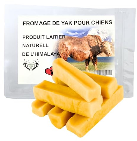 Yak Käse Kauknochen, Mindestgewicht der Verpackung: 240 g, Größe S - 6 st | Natürlicher Hundekaukäse für Hunde und Welpen, Laktosefrei, Langanhaltender Kausnack