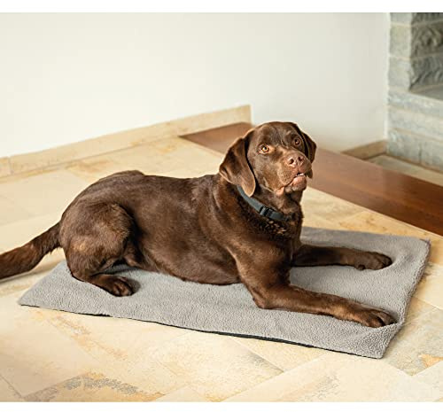 Bestlivings Selbstheizende Tierdecke (Grau / 70x100cm) - ÖKO TEX 100 - mit Reißverschluss, thermoisolierende, kuschelig weiche, waschbare Haustierdecke