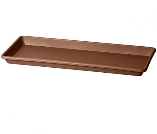 Decor Space Sottovaso Cassettone Basic per Fiori e Piante da Giardino (100 cm, Cacao)