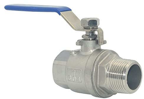 DAN SPEED Full Port Ball Valve Male x Female S304 Stainless Steel Heavy Duty for Water, Oil, and Gas,1000WOG (1inch)
