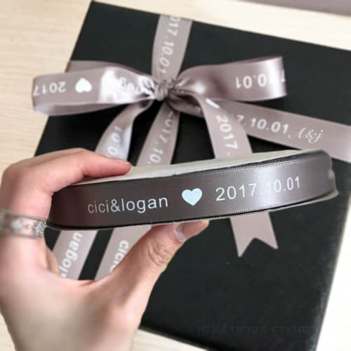 Personalisierbare Bänder, individuell bedruckte Bänder, personalisierte Logos, Geschenkboxen, Backen, Verpackungen, Hochzeiten, Geburtstage, Jubiläen, Armbänder, selbstgemachte Schleifen, 45 m, 15 mm
