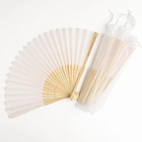 yky Personalisierbarer Fächer mit Gravur, Hochzeitsgeschenke, personalisierte faltbare Handfächer, Handfächer, Hochzeitsgeschenke, personalisierbar (40 Stück)