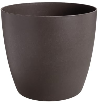 elho The Coffee Collection Rund - Blumentopf für den Innenbereich - Hergestellt aus Kaffeesatz und recyceltem Kunststoff - 3er Set - Ø 14, 16, 18 cm - Braun/Espresso Braun