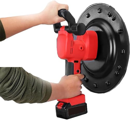 Dfdieratve Cazzuola Elettrica per Lucidare Le Pareti, Lucidatrice per Pareti, 1680W Kit Spatola per Stucco Portatile per Malta Cementizia, 6 Marce, velocità Regolabile,twobatteryversion