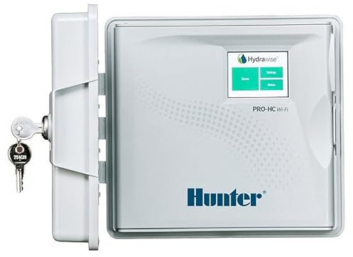 Suinga Programador riego WIFI eléctrico Hunter 12 zonas exterior. Programador de riego Hydrawise controlado vía wifi desde cualquier parte del mundo.