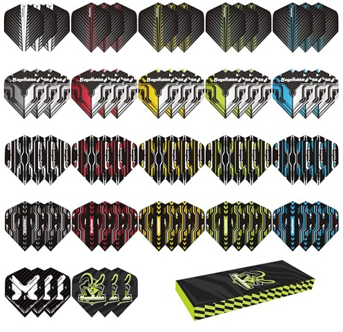 MageRabbit Dart Flights 66pack,Premium Thick Polyester Dart Flights Replacement Accessories, Durable Flight Set for Steel Tip & Soft Tip Darts, Professional Tournament Dart Accessories Kit