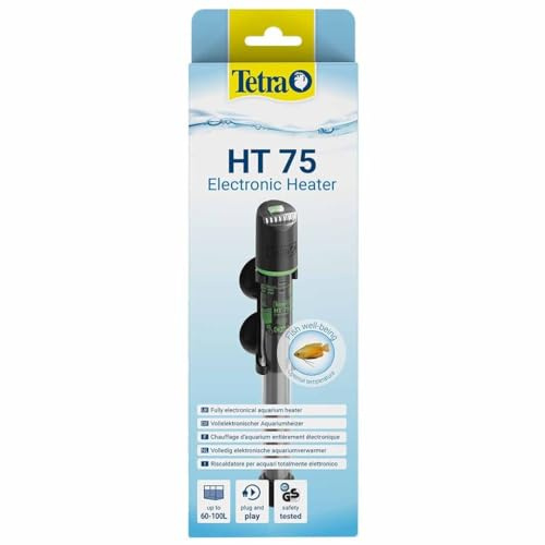 Tetra HT 75 Heizer für 60-100 L Aquarien - leistungsstarker Aquarienheizer zur Abdeckung unterschiedlicher Leistungsstufen mit Temperatureinstellknopf