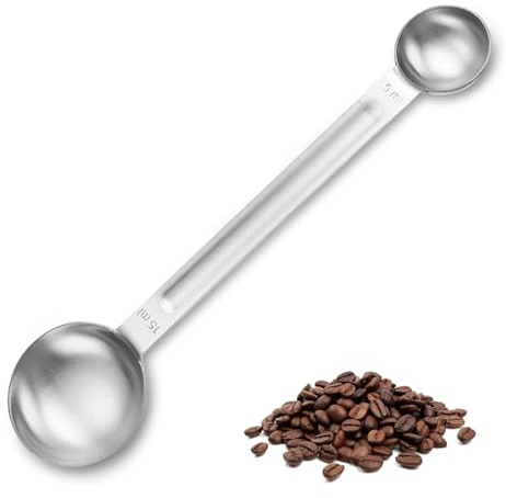 CALLYSONIC 5ml/15 ml Kaffeelöffel Edelstahl, Digitaler Messlöffel, Kaffeelöffel Portionierer, Kaffee Messlöffel, Langer Griff Kaffee Messlöffel Löffel, Tee Zubehör für Tee, Kaffee, Cappuccino