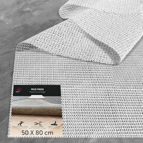 aboveBED Antideslizante para Alfombras 50 x 80 cm, Alfombra Antideslizante Recortable, Protección de Suelos, Protección, Alfombra Multiusos para Cajones, Estantes