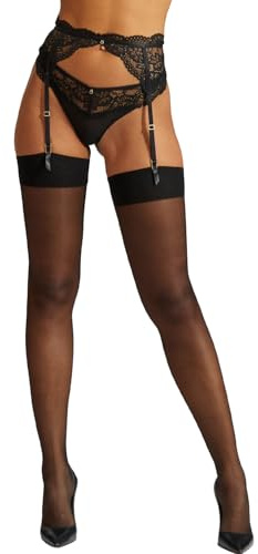 Ann Summers Plain Top Seamed Stockings for Women Glossy Finish, Vintage-Inspired Seam, Ideal for Suspender Belts, Improved Fit - Genuine Hosiery & Suspender Tights