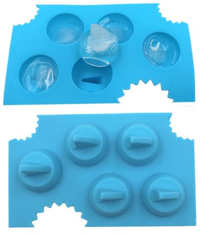 2 Pcs Silicone Ice Cube Tray Shark Fin Shape Ice Cube Mold 5-Cavity Food-Grade Silicone Trays for Shark Party Easy Release & Reusable Molds for Chilling Cocktails Whiskey