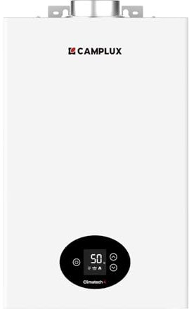 CAMPLUX Climatech 4 Gas Water Heater Indoor 12 L/min, Domestic LPG Gas Shower for Bathroom/Kitchen, 28-50 mbar, GX318LP