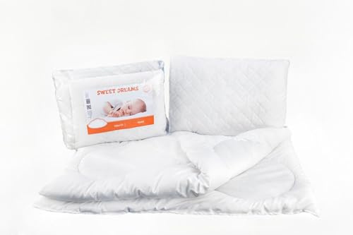 texpot Bettwaren Set Bettdecke 100 x 135 cm Kissen 40 x 60 cm Steppung Kinderbett