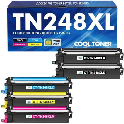 TN248XL TN248 MFC-L3760CDW MFC-L3740CDW Toner 5-Pack TN-248XL TN-248 TN 248 | Kompatibel für Brother DCP-L3560CDW DCP-L3520CDW DCP-L3520CDWE MFC-L3740CDWE MFC-L8390CDW HL-L3240CDW HL-L3220CWE TN-248CMYK