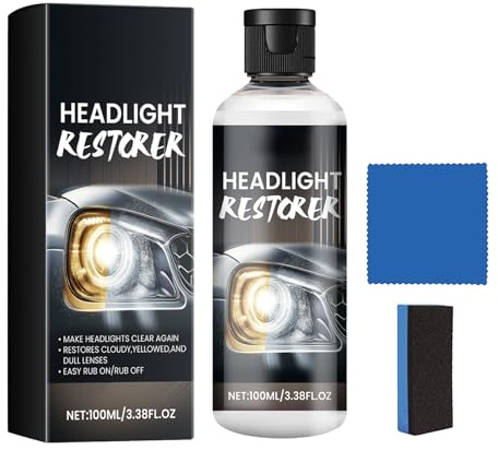 Vernis de Réparation de Phare,Liquide de Réparation de Phare de Voiture,Kit Renovation Phares Voiture,De Voitures Polissage de Réparation de Phares,100ML
